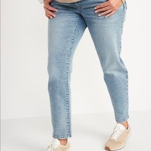 Old Navy Maternity Front Low Panel OG Straight Jeans - Light wash (Size 6L)